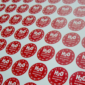 Sicherheitsaufkleber „Caution Hot Water“ – 6 Stück, 65 Mm, Selbstklebend, Wasserfest
